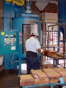 Wheelabrator stainless abrasive blasting equipment for sand blasting.