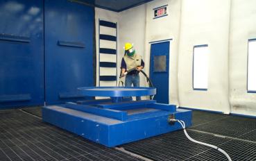 Wheelabrator Group Blast Room with turntable